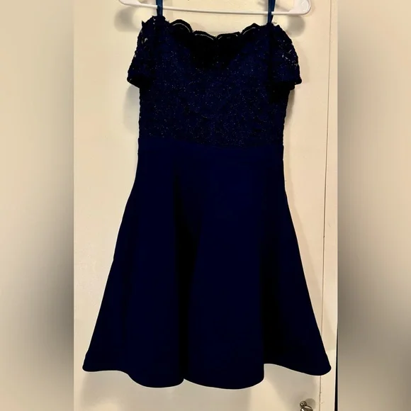 City Studios | Dresses | Macys City Studios Off The Shoulder Lace Party Dress Navy Blue | Poshmark City Studios | Dresses | Macys City Studios Off The Shoulder Lace Party Dress Navy Blue | Poshmark